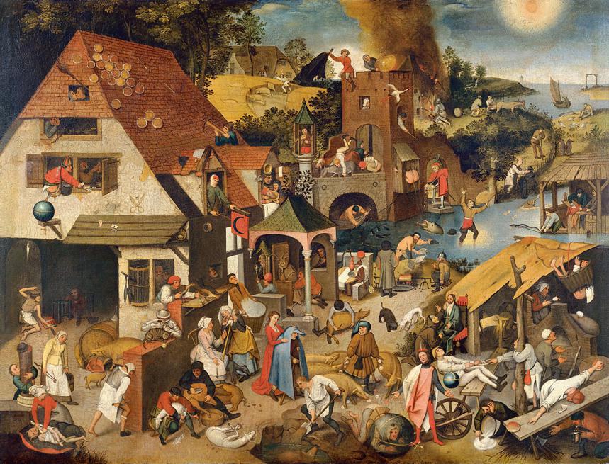 Waarom Bruegel 125 spreekwoorden in één schilderij propte