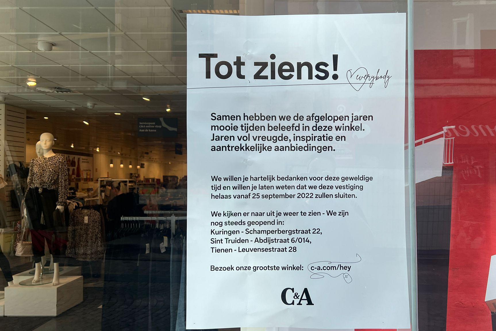 Figuur Ongepast Moet Na Hasselt sluit C&A nu ook vestiging in Tongeren (Tongeren) | Het Belang  van Limburg Mobile