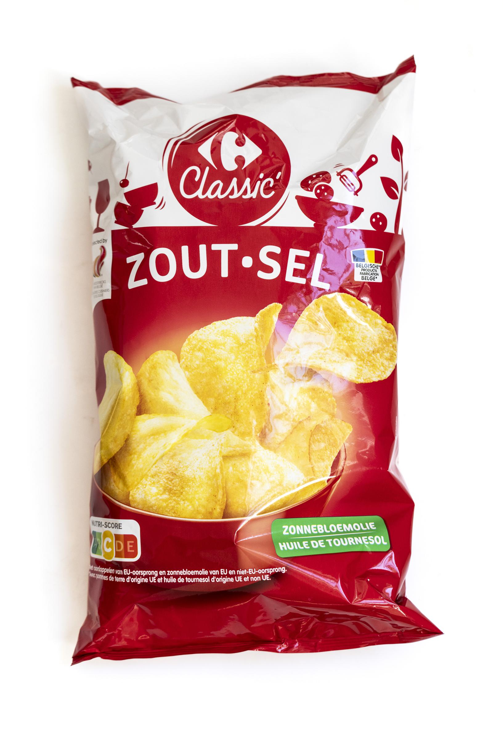 Vergelijking van chips uit de supermarkt 