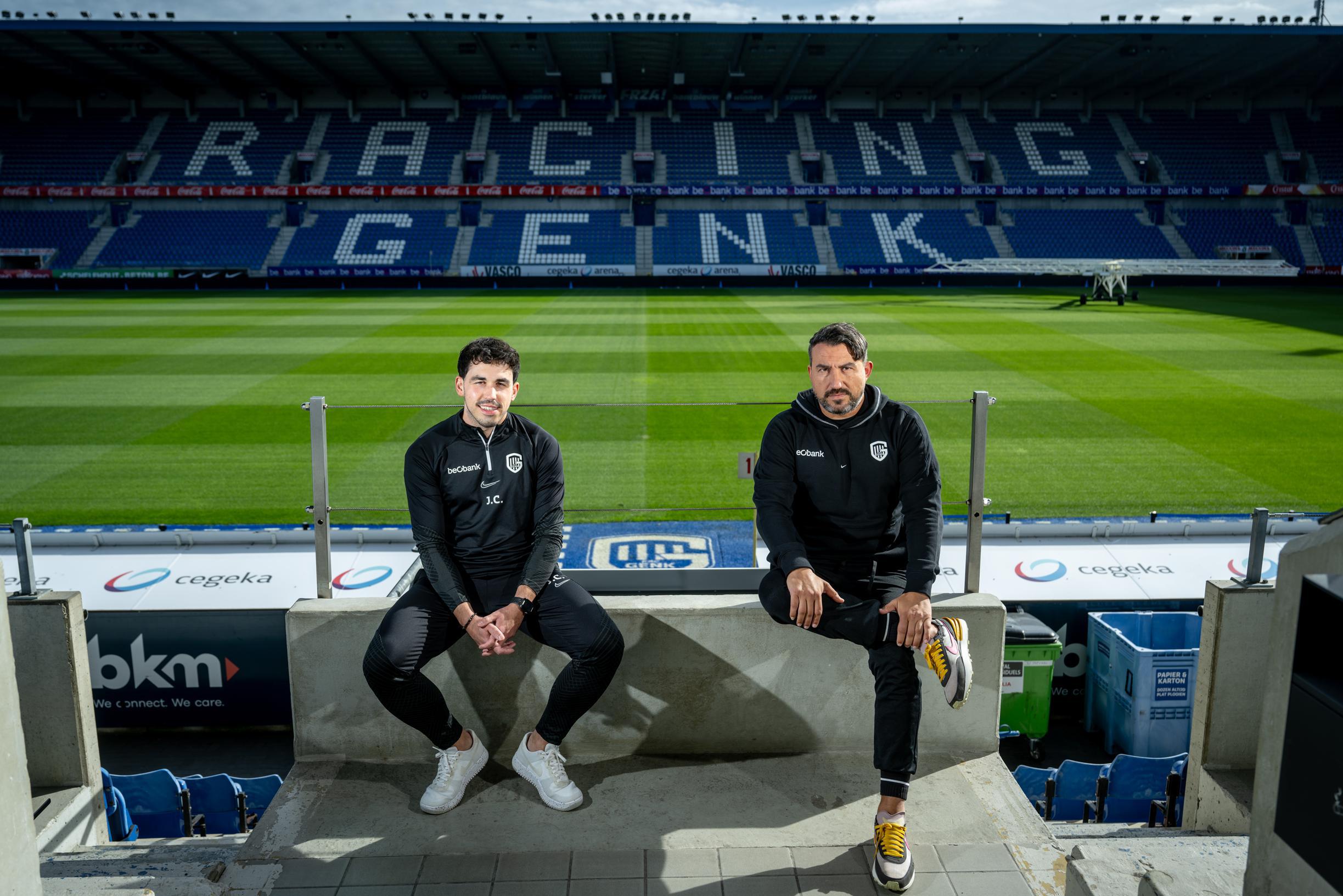 Jordi Caruso en Sylvio Garcia de teammanagers van KRC Genk Het