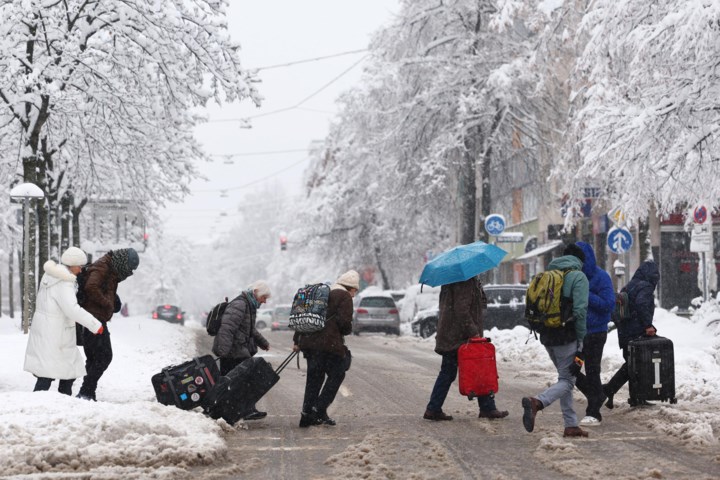 Europa kreunt onder winterweer, code geel in Vlaanderen: gevaarlijk glad op de weg