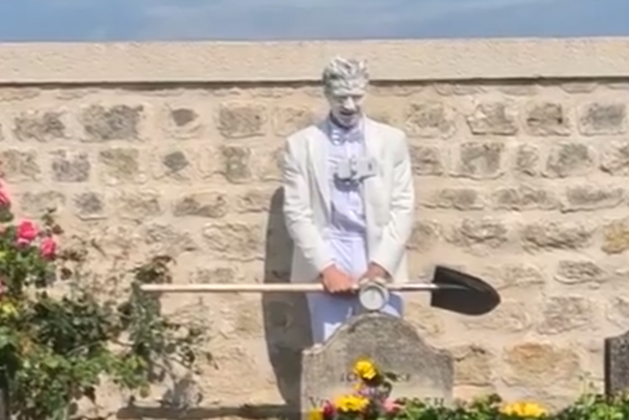 The artist destroys Vincent Van Gogh’s grave on the anniversary of his death and moves it to Belarus